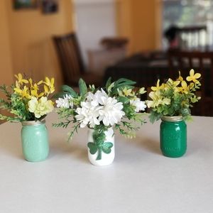 ST. Patrick's Day Mason Jars set of 3.